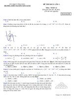 ĐỀ THI KSCL LẦN 1  Môn : TOÁN 12