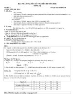 Giáo án tự chọn 10  tiết 2: Hạt nhân nguyên tử  Nguyên tố hóa học  Đồng vị