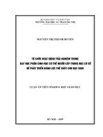 Tổ chức hoạt động trải nghiệm trong dạy học phần sinh học cơ thể người cấp THCS để phát triển năng lực thể chất cho học sinh 