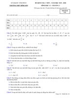 Đề kiểm tra 1 tiết hình học 12 chương 1 năm 2019 2020 trường bình sơn vĩnh phúc 