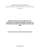  luận văn thạc sĩ EMBA nâng cao mức độ thỏa mãn đối với người lao độngn tại công ty CP giari pháp công nghệ 