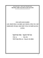 SKKN giải pháp nâng cao hiệu quả trong công tác chủ nhiệm đối với học sinh THPT vùng ven biển quảng xương 