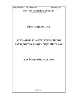 Sự tham gia của công chúng trong xây dựng văn bản quy phạm pháp luật