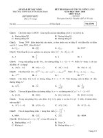 Đề khảo sát lần 1 toán 11 năm 2019 2020 trường nguyễn đăng đạo bắc ninh 
