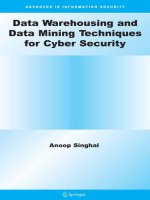 IT training data warehousing and data mining techniques for cyber security singhal 2006 12 13 