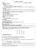 Giáo án tự chọn Hóa học 10 tiết 5: Cấu hình electron