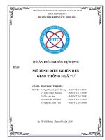 Đèn giao thông sử dụng PLC S71200 có điều chỉnh thời gian kết hợp thời gian thực, màn hình wincc điều khiển, giám sát.