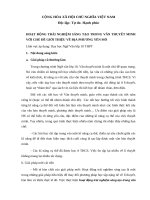 HOẠT ĐỘNG TRẢI NGHIỆM SÁNG tạo TRONG văn THUYẾT MINH với CHỦ đề GIỚI THIỆU về địa PHƯƠNG yên mô 