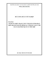 Đề cương đồ án tốt nghiệp: Đánh giá hiện trạng chất thải rắn sinh hoạt trên địa bàn huyện Bình Lục tỉnh Hà Nam và đề xuất giải pháp quản lý phù hợp