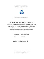 Áp dụng một số công cụ thống kê để giảm tỉ lệ sản phẩm lỗi ở khâu lắp ráp tại công ty TNHH Thermtrol Việt Nam