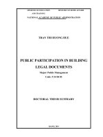 Sự tham gia của công chúng trong xây dựng văn bản quy phạm pháp luật tt tiếng anh