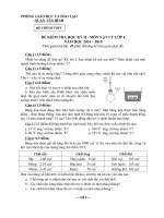 3  đề và đáp án môn lý KHỐI 6   chính thức   kho tai lieu vat ly 