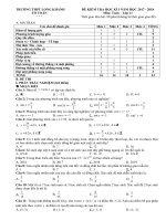 MA TRAN   DE THI   DAP AN  HKI MON TOAN 11   kho tai lieu THCS THPT 