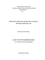 PHÂN TÍCH CHUỖI GIÁ TRỊ hồ TIÊU tại THỊ xã BUÔN hồ, TỈNH DAK LAK