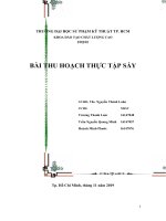 Bài thu hoạch thực tập sấy