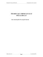 Bài tập lớn công nghệ hóa dầu tìm HIỂU QUÁ TRÌNH sản XUẤT POLYACRYLAT 