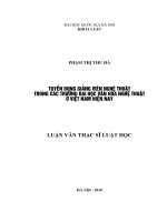 Tuyển dụng giảng viên trong các trường đại học văn hóa nghệ thuật ở Việt Nam hiện nay