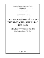 Thực trạng giáo dục ở khu vực trung du và miền núi phía bắc (1989 – 2009)