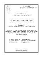 BÁO cáo TỔNG kết đề tài đề tài NGHIÊN cứu KHOA học và CÔNG NGHỆ cấp bộ năm 2009 NGHIÊN cứu ỨNG DỤNG GIAO THÔNG THÔNG MINH (ITS) TRONG QUẢN lý KHAI THÁC, điều HÀNH GIAO THÔNG và THU PHÍ TRÊN hệ THỐNG ĐƯỜNG ô tô CAO tốc VIỆT NAM 