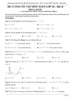Đề cương ôn tập toán 10 HK2 năm 2018 2019 trường trần phú hà nội 
