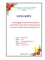 Sử dụng kahoot trong đổi mới PP dạy học tiết bài tập, ôn tập và kiểm tra đánh giá KQ học tập của HS nhằm nâng cao chất lượng dạy học 