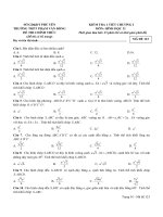 Đề kiểm tra 1 tiết hình học 12 chương 1 trường phạm văn đồng phú yên 