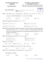 Đề kiểm tra 1 tiết giải tích 12 chương 3 năm 2018 2019 trường bến tre vĩnh phúc 