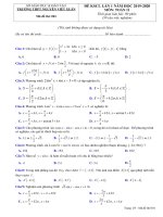 Đề KSCL toán 11 lần 1 năm 2019 2020 trường nguyễn viết xuân vĩnh phúc 