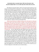 GIẢI PHÁP NÂNG CAO KHẢ NĂNG TIẾP CẬN TÍN DỤNG CHO DOANH NGHIỆP NHỎ VÀ VỪA TRÊN ĐỊA BÀN TỈNH THÁI NGUYÊN