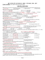 Cau trac nghiem sinh hoc 10 co dap an on thi hoc ky II 