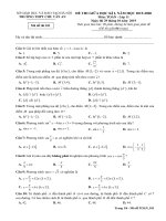 Đề kiểm tra giữa HK1 toán 11 năm 2019 2020 trường chu văn an hà nội 
