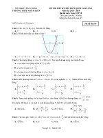Đề thi thử toán 10 THPTQG 2019 lần 3 trường ngô sĩ liên bắc giang 