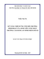 Kỹ năng thích ứng của sinh viên