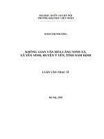 KHÔNG GIAN VĂN HÓA LÀNG NINH XÁ, XÃ YÊN NINH, HUYỆN Ý YÊN, TỈNH NAM ĐỊNH