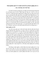 Kinh nghiệm quốc tế về chính sách hỗ trợ doanh nghiệp nhỏ và  vừa và bài học cho Việt Nam