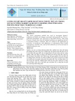 Lượng giá rủi ro sức khỏe do sử dụng thuốc trừ sâu trong sản xuất nông nghiệp tại huyện tam bình, tỉnh vĩnh long 