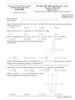 Đề thi thử toán THPTQG 2019 lần 2 trường chuyên lê quý đôn đà nẵng 
