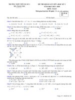 Đề khảo sát giữa kỳ 1 toán 11 năm 2019 2020 trường tiên du 1 bắc ninh 