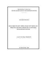 Hoàn thiện hệ tổ chức thông tin kế toán trong chu trình thu viện phí tại bệnh viện tai mũi họng thành phố hồ chí minh 