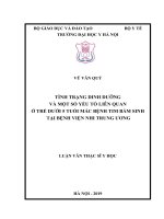 TÌNH TRẠNG DINH DƯỠNG và một số yếu tố LIÊN QUAN ở TRẺ dưới 5 TUỔI mắc BỆNH TIM bẩm SINH tại BỆNH VIỆN NHI TRUNG ƯƠNG 
