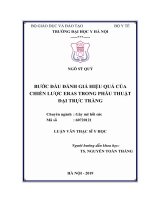 BƯỚC đầu ĐÁNH GIÁ HIỆU QUẢ của CHIẾN lược ERAS TRONG PHẪU THUẬT đại TRỰC TRÀNG 