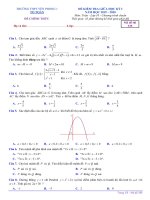 Đề kiểm tra giữa HK1 toán 10 năm 2019 2020 trường yên phong 1 bắc ninh 