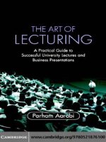  cambridge university press the art of lecturing a practical guide to successful university lectures and business presentations sep 2007 kho tài liệu bách khoa 