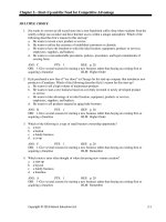 Test bank CH02 start up the need for competitive advange 