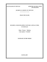 Xây dựng và phát triển quỹ đầu tư mạo hiểm ở việt nam tt tiếng anh 