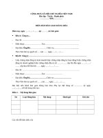 Biên bản bàn giao hàng hóa