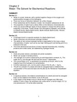 Solution manual ch2 water the solvent of biochemical reactions 