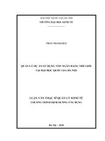 Quản lý dự án sử dụng vốn Ngân hàng Thế giới tại Đại học Quốc gia Hà Nội.