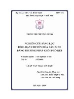 NGHIÊN cứu SÀNG lọc rối LOẠN CHUYỂN hóa bẩm SINH BẰNG PHƯƠNG PHÁP KHỐI PHỔ kép 