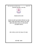 ĐÁNH GIÁ kết QUẢ PHÁC đồ HOÁ xạ TRỊ ĐỒNG THỜI TIỀN PHẪU TRONG UNG THƯ BIỂU mô THỰC QUẢN 13 GIỮA dưới tại BỆNH VIỆN k 